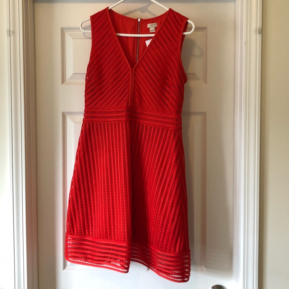NWT Red Lace J Crew Dress